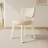 Cadeira de Jantar em Madeira Maciça para Uso Doméstico, Cadeira Moderna Estilo Creme com Almofada Macia, Banqueta de Jantar, Cadeira para Reunião de Hotel, Cadeira de Jantar de Luxo Leve com Encosto, Outros