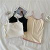 Ropa interior térmica para mujer con forro polar, terciopelo alemán, algodón acanalado, camisola base para estudiantes, camiseta sin mangas versátil, se puede usar por fuera, prenda interior que genera calor