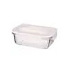 Recipiente Retangular de Vidro Borossilicatado Alto para Armazenamento de Alimentos 640ml