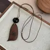 Colar Longo Maillard para Mulheres, Design de Alto Padrão, Estilo Étnico, Corrente para Suéter Outono e Inverno, Acessório Pingente Vintage Halter