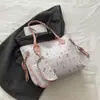 Bolsa Nueva Otoño e Invierno 2025 Bolsa de Hombro de Moda con Estampado de Oso de Dibujos Animados Bolso Tote de Gran Capacidad para Mujer Bolso de Hombro para Mujer