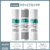 Conjunto Combinado de Elementos Filtrantes Máquina de Água Pura Purificador de Água Universal Elemento Filtrante de 10 Polegadas Algodão PP Carvão Ativado Carbono Sinterizado Elemento Filtrante de Pré-Filtro
