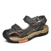 Zapatos de Playa de Talla Grande para Hombre 2026 Nuevas Sandalias de Cuero de Verano para Hombre Sandalias de Dos Usos Casuales Transpirables para Exteriores