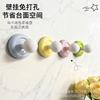 Gancho Ventosa Macaron, Gancho Fuerte Adhesivo para Entrada, Adhesivo de Alta Resistencia, No Requiere Taladro, Gadget de Gancho para Colgar Ropa en Puertas