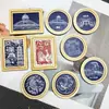 Imán para Refrigerador de Madera Estilo Teñido Azul de la Ciudad Antigua Fenghuang de Xiangxi Souvenir de Turismo de Hunan Imán para Refrigerador al por Mayor DIY
