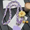 Cordão Popular Coreano de Flor Feito à Mão, Corda Forte e Durável para Uso Externo Anti-Perda, Cordão Longo para Celular Feminino Portátil na Cruz