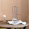 Vaso personalizado em estilo wabi-sabi, vaso de imitação de vidro, vaso transparente para arranjos florais hidropônicos, vaso transparente criativo com toque de luxo