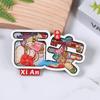 Imanes para refrigerador de Xi'an, recuerdos turísticos escénicos de la ciudad de Shaanxi, imanes magnéticos de madera para refrigerador Wen Chuang, venta al por mayor