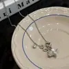 Novo Colar Urso do Amor com Elo de Anel Estilo Chinês Luxo Leve Corrente de Clavícula de Alta Qualidade Versátil Elegante Colar Elegante para Mulheres