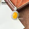 Venta al por mayor del fabricante: Colgante Redondo Cabujón de Calcedonia Verde Hielo de Alta Calidad Incrustado Plateado en Plata 925, Elegante Collar con Gema en Forma de Huevo