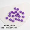 Colección de Cuentas Redondas Acrílicas de Color Sólido Pulsera Collar Cadena para Teléfono Móvil Cuentas Agujero Recto Básico Joyería Colorida Cuentas Sueltas