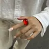 Pulseira Curva de Resina Europeia e Americana Transfronteiriça Estilo Ins Não Desbota, Anel Brilhante de Acrílico Inspirado em Design