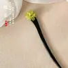 Pasador de Madera Nuevo Estilo Chino Pasador de Pelo Estilo Antiguo Pasador de Pelo para Mujer Alta Calidad Sentido de Suzuki Orquídea Estilo Nacional Combinación Falda de Cara de Caballo Pelo Pasador de Pelo