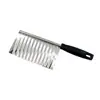 Cuchillo Ondulado para Papa, Cuchillo para Papa, Cortador de Verduras Multifuncional para Uso Doméstico en Cocina, Cortador de Tiras Elegante, Herramienta para Cortar Papas en Rejillas