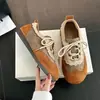 Tênis de treino alemães retrô color block para mulheres, nova coleção outono 2026, sapatos casuais planos confortáveis, sapatilhas versáteis de bico redondo com cadarço