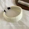 Diadema con Diseño de Corona Alta para Hacer que el Rostro Parezca Más Pequeño, Lujo Ligero, Antideslizante, Tejido, Patrón de Cuadros y Lunares, Sensación de Alta Gama para Adultos y Mujeres Jóvenes
