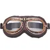 Óculos de Motocicleta Vintage | Óculos de Aviador Steampunk Retro para Capacete Aberto | Óculos Protetores Anti-Vento e Poeira para Scooter, ATV e Cruiser