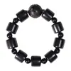 Cuentas Talladas de Sándalo Negro y Sándalo Morado para Pulseras, Joyería con Decoración de Moneda de Cobre y Pixiu, Venta al por Mayor desde el Fabricante