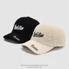 Gorra infantil de moda con bordado de letras de cachemira sintética, gorra de béisbol unisex para escuela primaria estilo callejero hip-hop, calidad de exportación