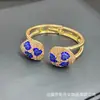 Pulseira Aberta Inlaid de Pedra Natural de Formato Irregular, Joia Artesanal Totalmente Diamantada, Pulseira Transfronteiriça Estilo Europeu e Americano