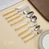 Cubiertos de Acero Inoxidable 304 Transfronterizos de Fábrica Cuchillo para Filete, Tenedor, Cuchara, Vajilla Estilo Occidental, Estilo Lujo Ligero Juego Completo Tenedor, Cuchillo para Mantequilla