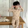 Kalabenben25 Nova Roupa de Casa Infantil Primavera & Outono Algodão Modal Roupas de Outono e Calças Compridas Categoria a Conjunto Íntimo