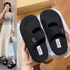 Sandalias Deslizantes Deportivas de Lujo Ligero Estilo Chanel 2026 Nuevas de Moda Color Sólido Transpirables Zapatillas Elevadoras para Mujer