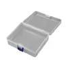 Caja Vacía Pequeña con Hebilla Azul Caja de Plástico Transparente con Tapa abatible de Cierre a Presión Caja de Almacenamiento a Prueba de Polvo para Accesorios de Ferretería Empaque para Juguetes y Cuentas