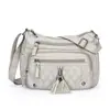 Bolso de Mujer con Múltiples Bolsillos para Personas de Mediana Edad y Mayores Bolso de Cuero Suave Bolso Transfronterizo Estilo Nuevo de un Solo Hombro Cruzado Mochila para Mujer Bolso para Mamá de Mediana Edad