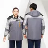 Roupas Acolchoadas de Algodão para Outono e Inverno no Atacado, Roupas de Proteção do Trabalho em Poliéster-Algodão, Vestuário de Trabalho, Roupas Espessas Quentes Antifrio para Fábricas e Câmaras Frias, Jaquetas de Algodão Removíveis