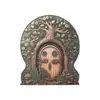 Casa de Cuento de Hadas Creativa para Jardín Adornos de Madera Micro Paisaje Patio Artesanías de Madera Adornos Decoraciones de Puerta de Elfo