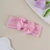 Faixa de Cabelo Elástica Larga Europeia e Americana Transfronteiriça para Bebê com Fonteanel Suave Cor Pura Acessórios de Cabelo para Bebês e Crianças Laço Touca Infantil