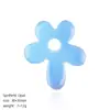 Colgante de Flor de Cinco Pétalos de Piedra Natural, Collar Hecho a Mano Estilo Antiguo DIY, Decoración de Cadena para Suéter, Pétalos de Cristal Natural en Forma de Flor