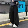 Cintura contrastante de diseño vanguardista, hipoalergénica, suave y lisa, pants pesados para hombre y mujer, otoño, pierna recta holgada, para bailar, deportes, uso casual