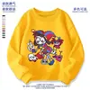 Circo dos Números Mágicos Pomni Roupas Mercadoria Moletom Infantil Unissex para Crianças Outono e Inverno Manga Longa Top de Lã