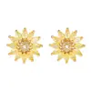 Adecuado para auriculares Huawei FreeClip, hebilla de diamante, clip de girasol dorado, accesorio de nicho personalizado de alta gama