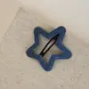 Pasador de Pelo de Mezclilla Azul a Cuadros Estilo Coreano para Mujer, Pinza para Flequillo Lateral, Accesorio de Moda de Alta Gama Pin BB