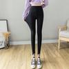 Leggings de Algodão Novo Estilo para Mulheres, Engrossados e Elásticos, Comprimento Nove Pontos, com Forro de Lã de Cordeiro, Tamanho Grande, Calças para Mulheres de 100kg com Efeito Levanta Bumbum