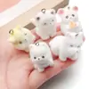 Accesorios de Resina de Perro Animal 3D Afelpado Llavero de Dibujos Animados Colgante de Joyería Hecha a Mano Venta Caliente Transfronteriza