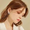 Brincos Europeus e Americanos em Prata de Lei S925 com Asas de Anjo em Formato de Coração para Mulheres, Brincos de Alta Qualidade da Moda Cravejados com Diamantes que Não Desbotam