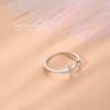 Anillo de Plata de Ley Cruz Amor para Mujer Nicho Lujo Ligero Pequeño Diamante Roto Apertura Dedo Índice Anillo Moda Personalidad