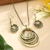 Transfronterizo Nuevo Hueco Retro Bohemio Accesorios Casuales Collar Pendientes Traje Diseño Simple Regalo de Graduación