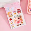 Pegatinas 5D tridimensionales con relieve para niñas, dibujos animados infantiles, autoadhesivas, impermeables, decoración DIY para funda de teléfono, patrones pequeños