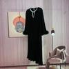 Vestido Plisado Miyake, Primavera y Otoño, Estilo de Alta Gama, Vestido Largo Plisado para Mujer Talla Grande 150 kg, Moda de Lujo Ligero