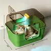 Caixa de Areia para Gatos Extra Grande Totalmente Fechada com Tampa, Vaso Sanitário para Gatos com Esterilização UV, Suprimentos para Animais de Estimação da Fábrica de Origem