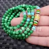 Pulsera de Cuentas Redondas de Jade Verde Jade Dragón Verde Seco Pulsera de 108 Pulsera de Jade Pulsera de Cuentas Redondas Pulsera de Jade