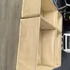 Caixa Organizadora de Tecido Não Tecido Lavável com Placa de PP para Roupas Íntimas para Uso Doméstico, Caixa Organizadora Dobrável para Gavetas de Guarda-Roupa