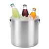 Suministro Directo de Fábrica Cubeta de Hielo de Barra de Acero Inoxidable 304 en Stock Cubeta de Hielo Aislada de Doble Capa Oblicua Cubeta para Vino Cubeta para Champán