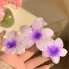 Novo Colorido Grampo de Cabelo Acrílico Plumeria Flor Prendedor de Cabelo Elegante de Alta Qualidade Acessórios de Cabelo Femininos Prendedor Lateral Clipe Tubarão