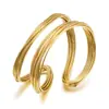 Amazon Pulsera de Aro Geométrica Creativa con Baño de Cobre Transfronteriza para Mujer, Pulsera Vintage de Moda y Sencilla Estilo Ins